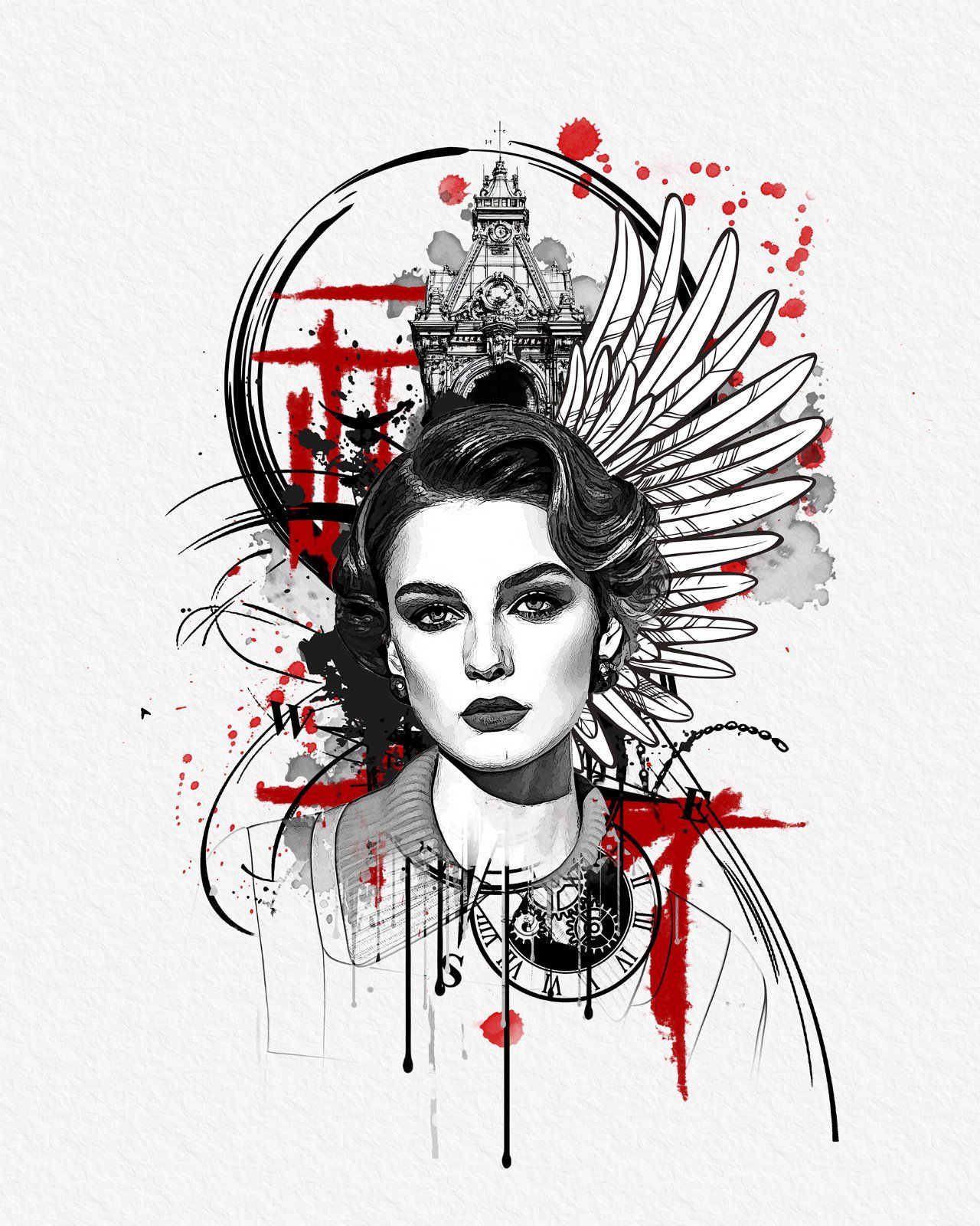 Artistic Watercolor Tattoo Art