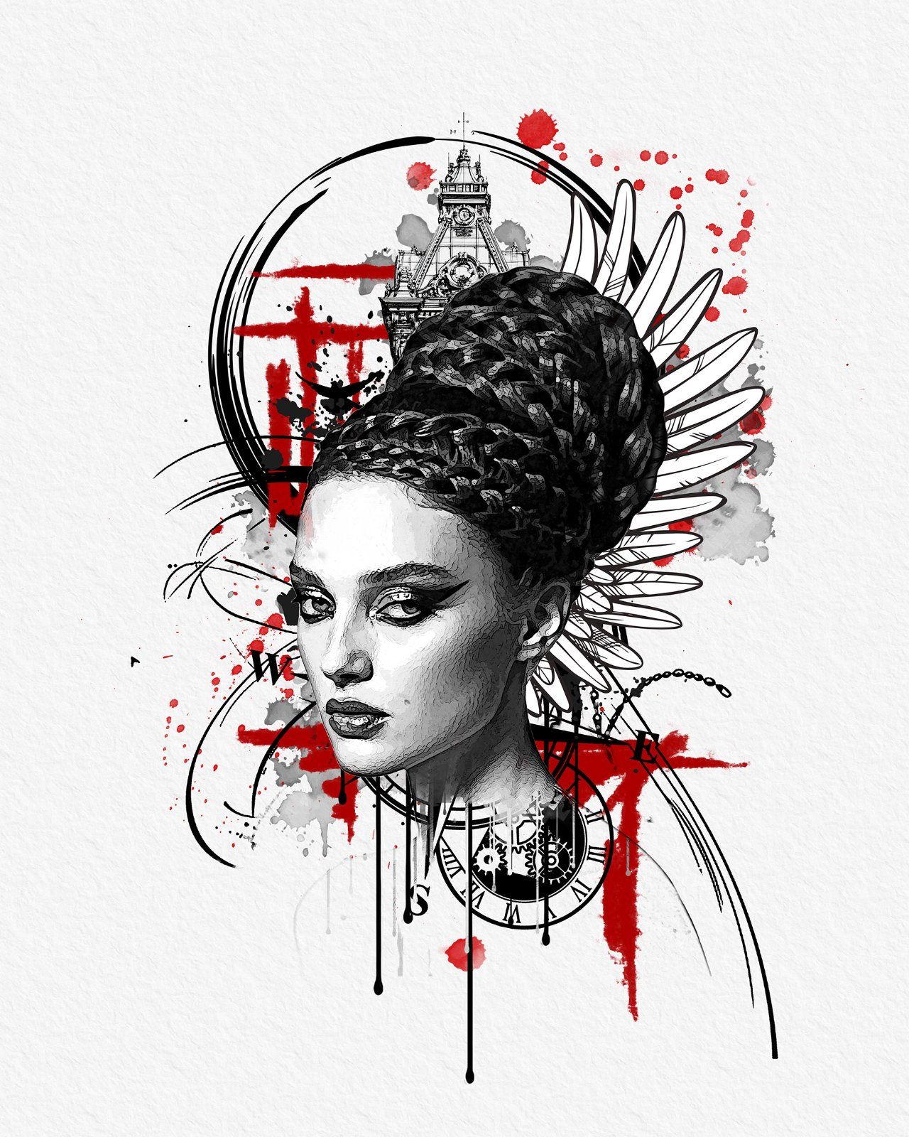 Artistic Watercolor Tattoo Art