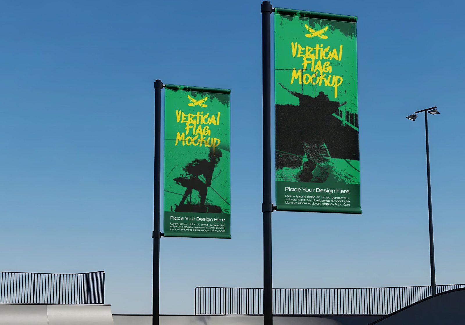 Premium Skateboard Sport Mockup