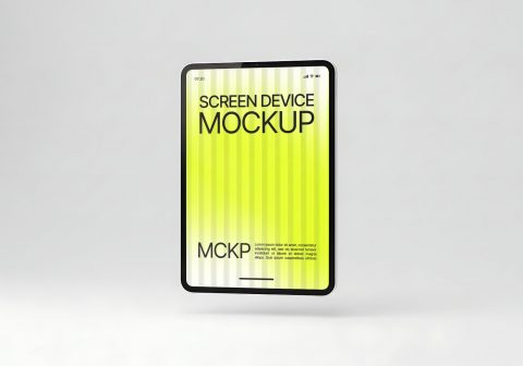 Tablet Screen Mockup – Realistic PSD Template for App & UI Design