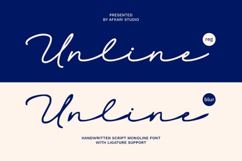 Unline - Handwritten Script Monoline Font