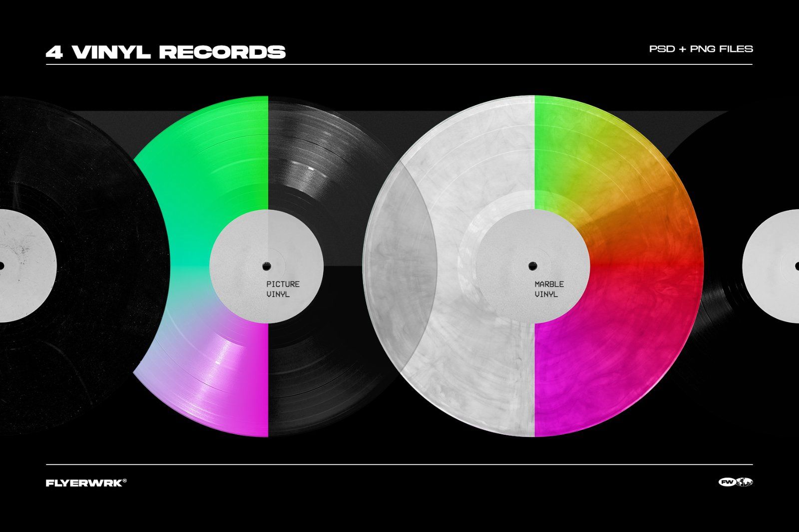 Retro Vinyl Record Mockup Bundle