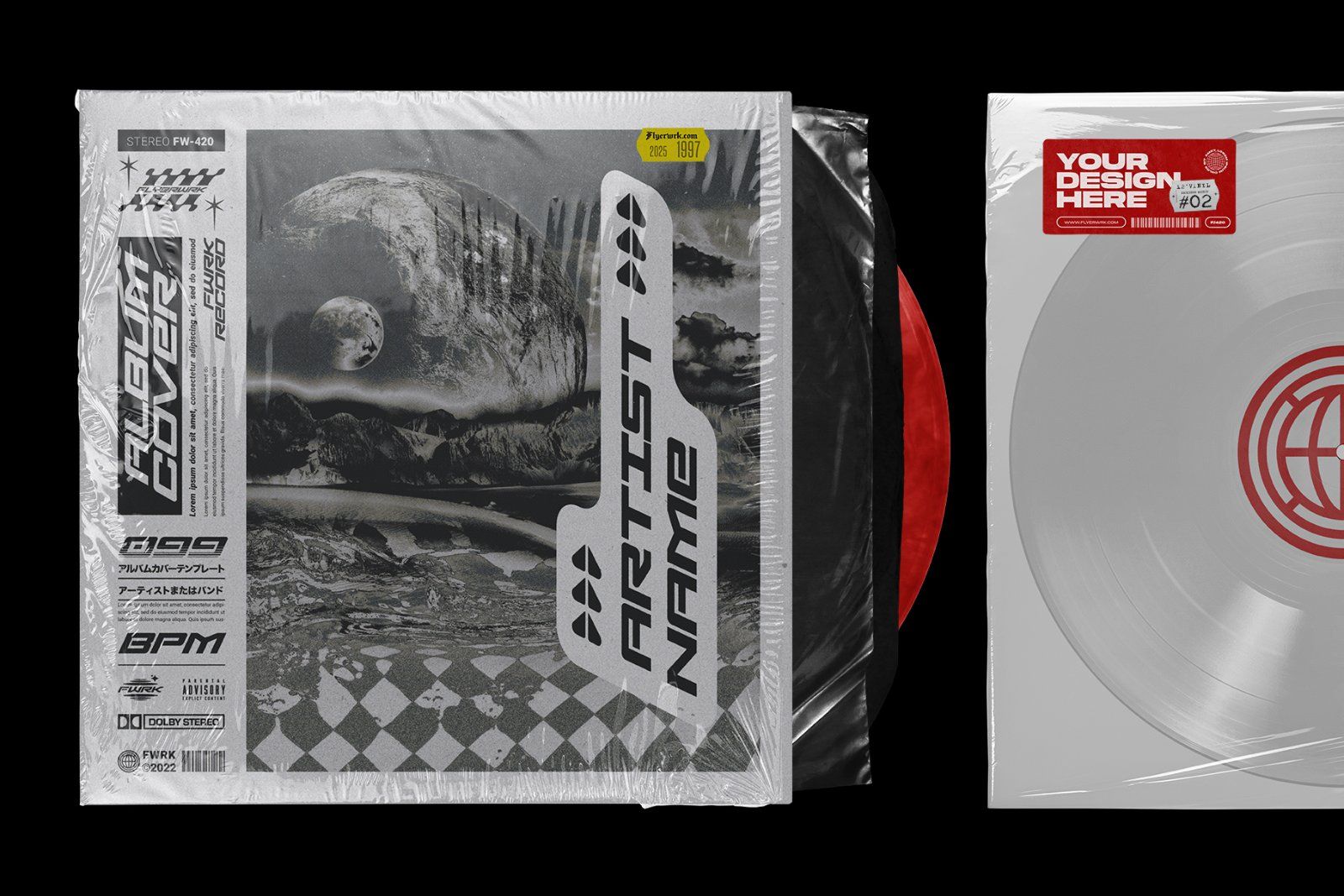 Retro Vinyl Record Mockup Bundle