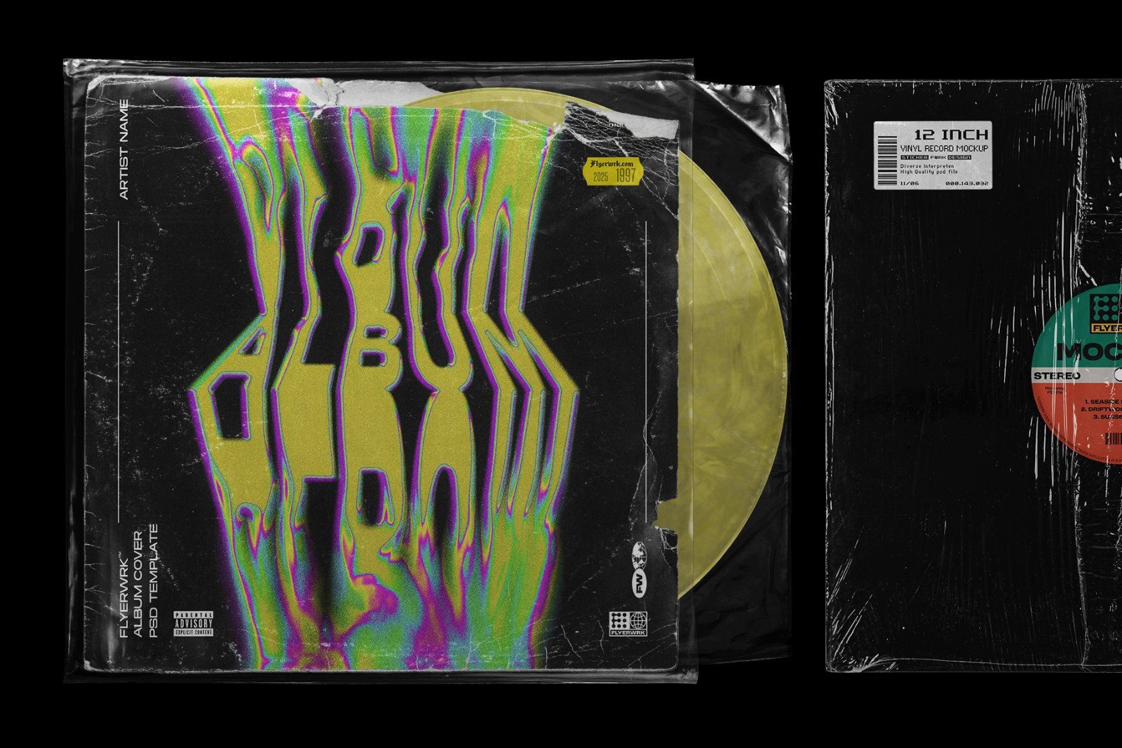 Retro Vinyl Record Mockup Bundle