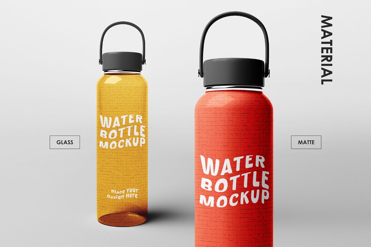 Water Bottle Mockup Set