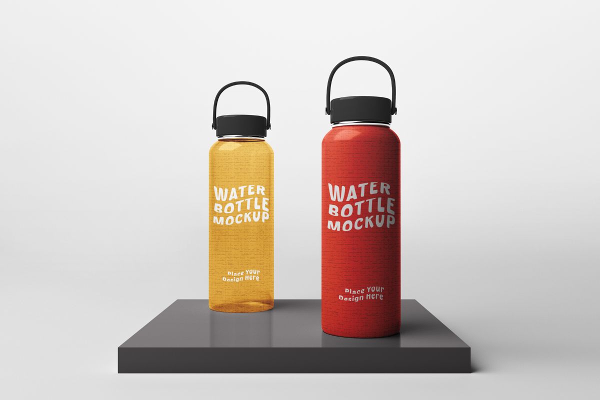 Water Bottle Mockup Set