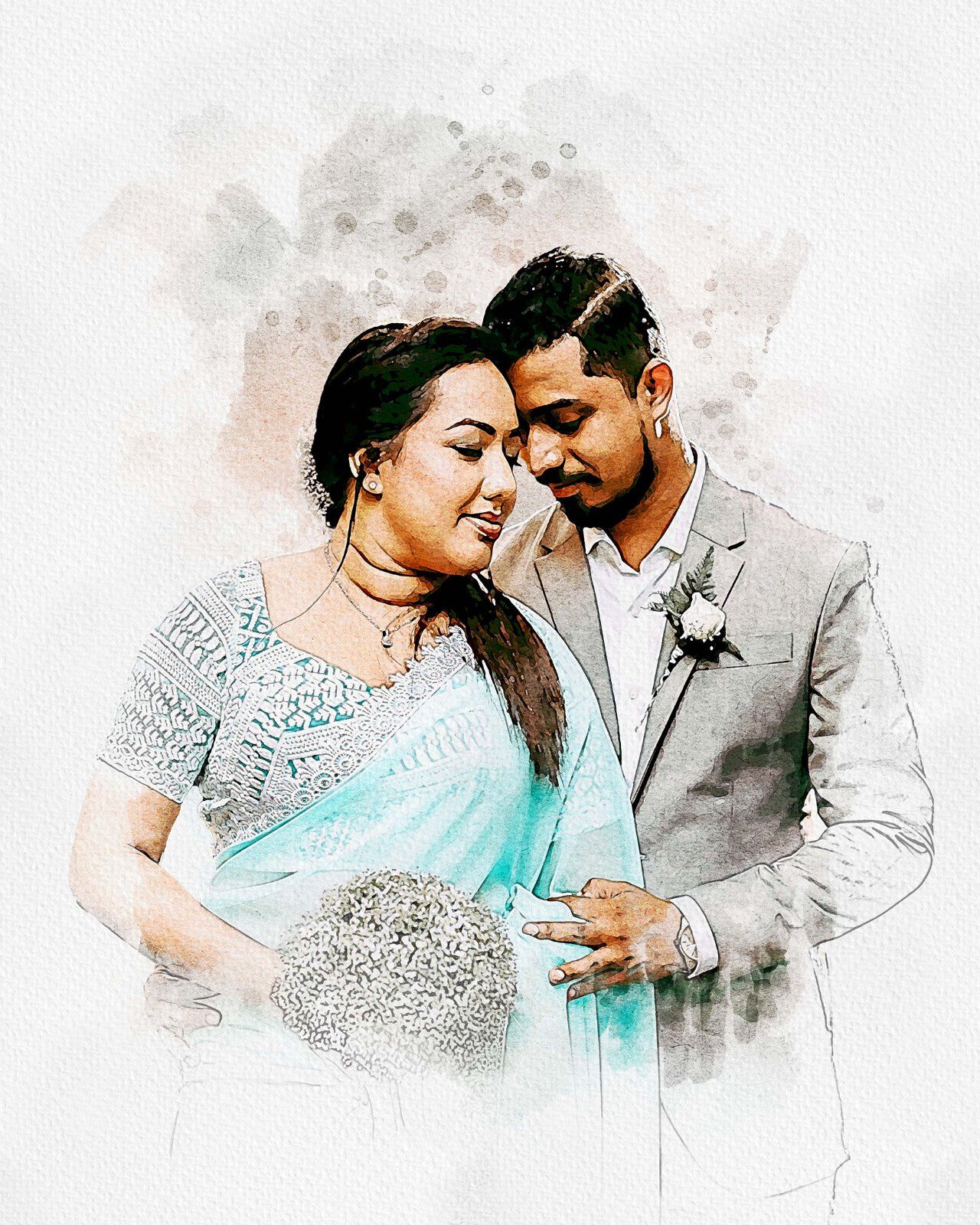 Painting Watercolor Splash Art