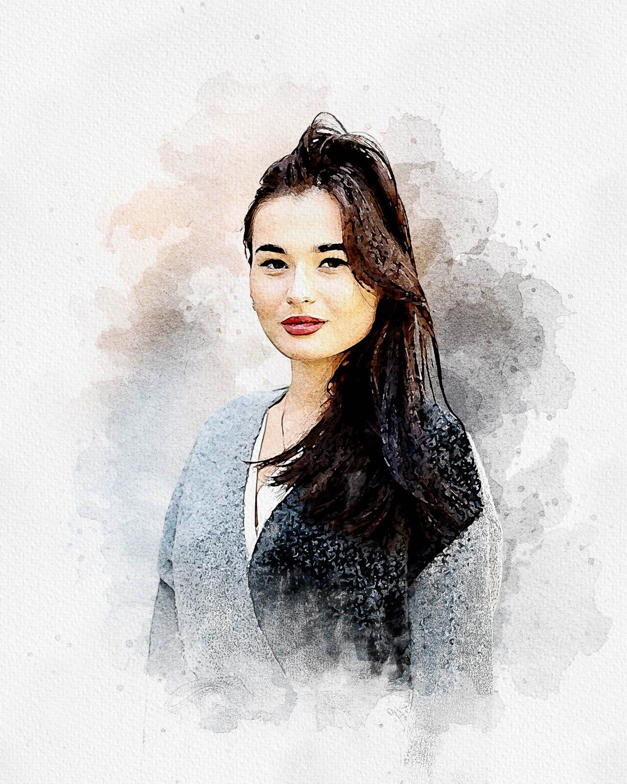 Painting Watercolor Splash Art