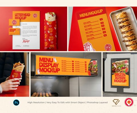 Premium Branding Kebab Mockup
