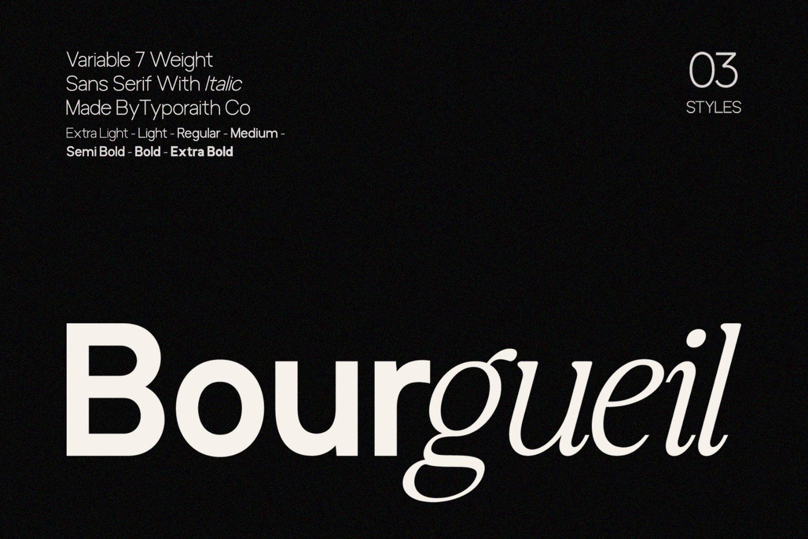 Bourgueil | Variable Sans Serif