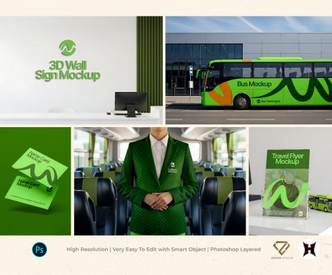 Premium Travel Bus Mockup