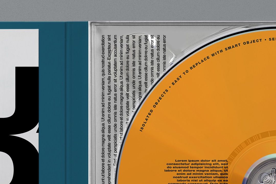 CD Case Mockup - Cardboard Edition & Booklet (5 Objects)