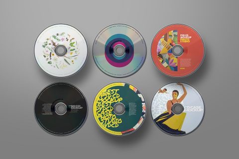 CD Disc Mockup Set (6 Objects)