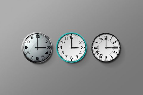 Clock Mockup Set (3 Objects)