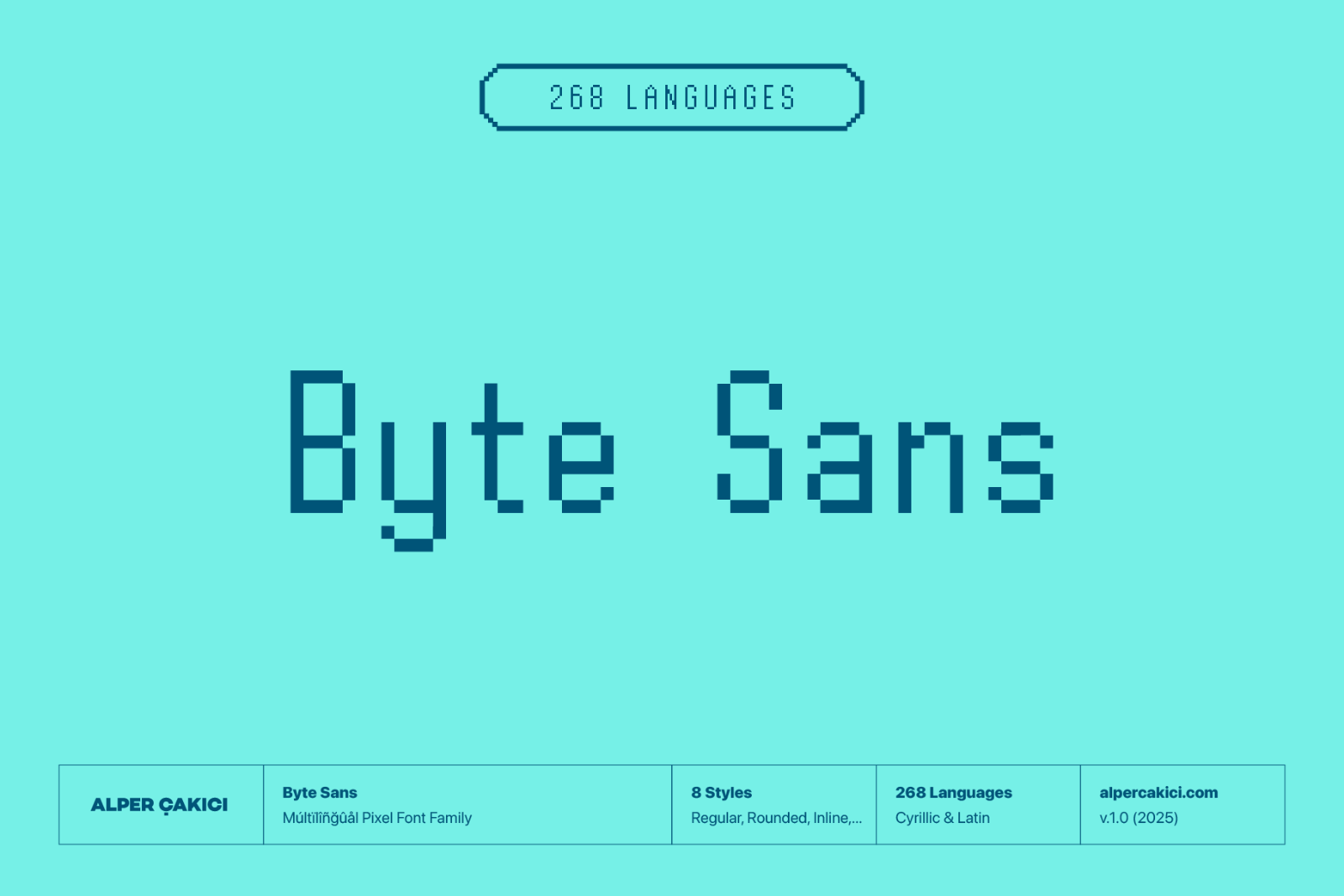 Byte Sans – Retro Pixel Font Family