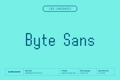 Byte Sans – Retro Pixel Font Family