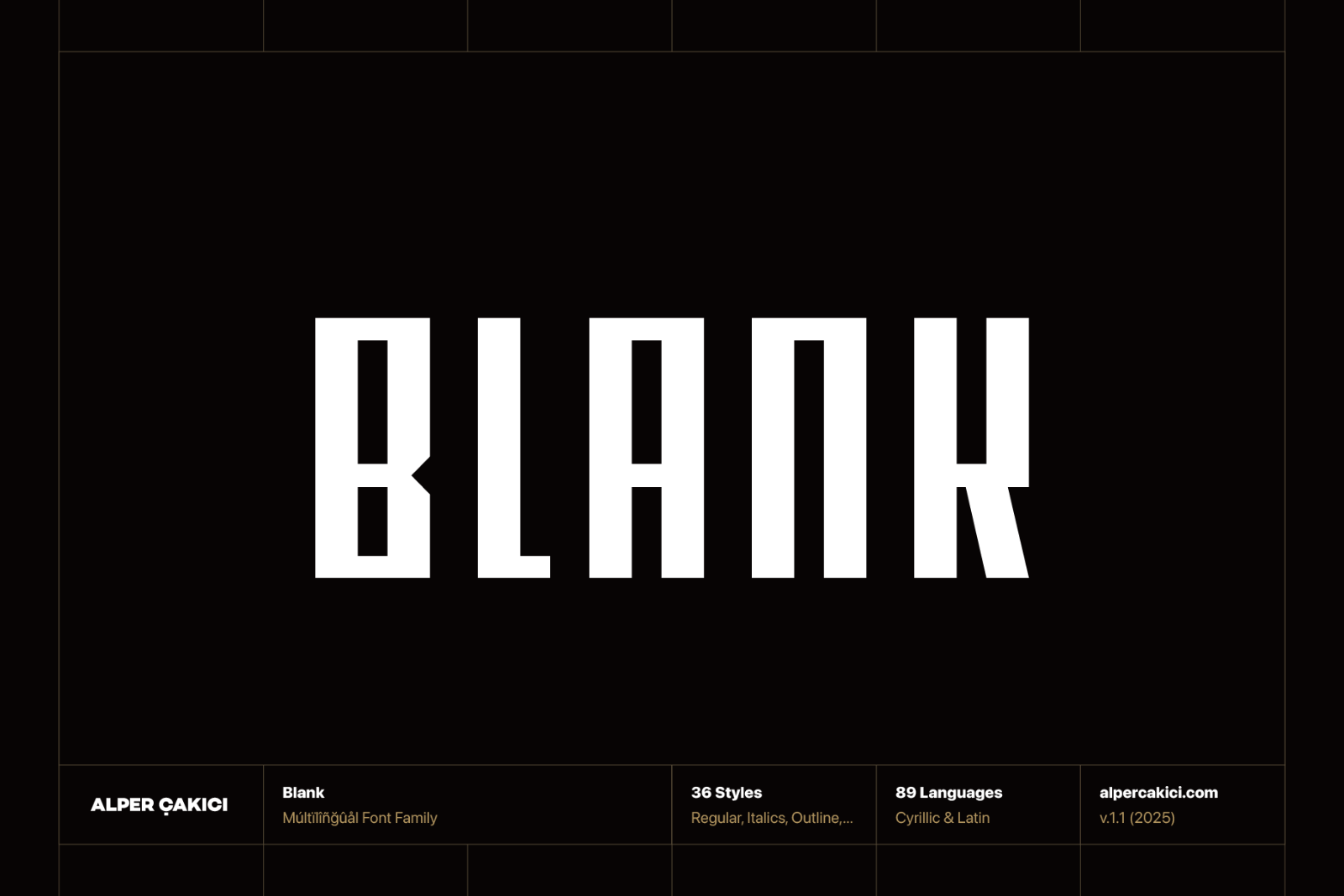 Blank - Modern Font Family - 36 Fonts