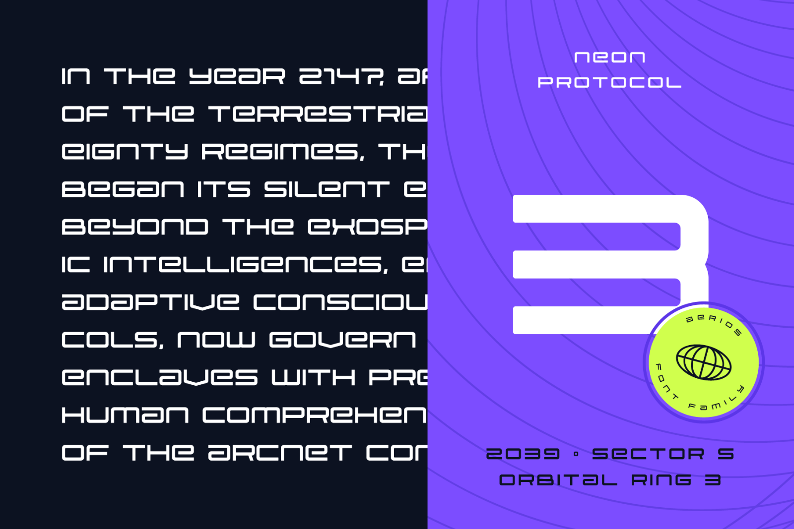 Aerios – A Futuristic Geometric Typeface