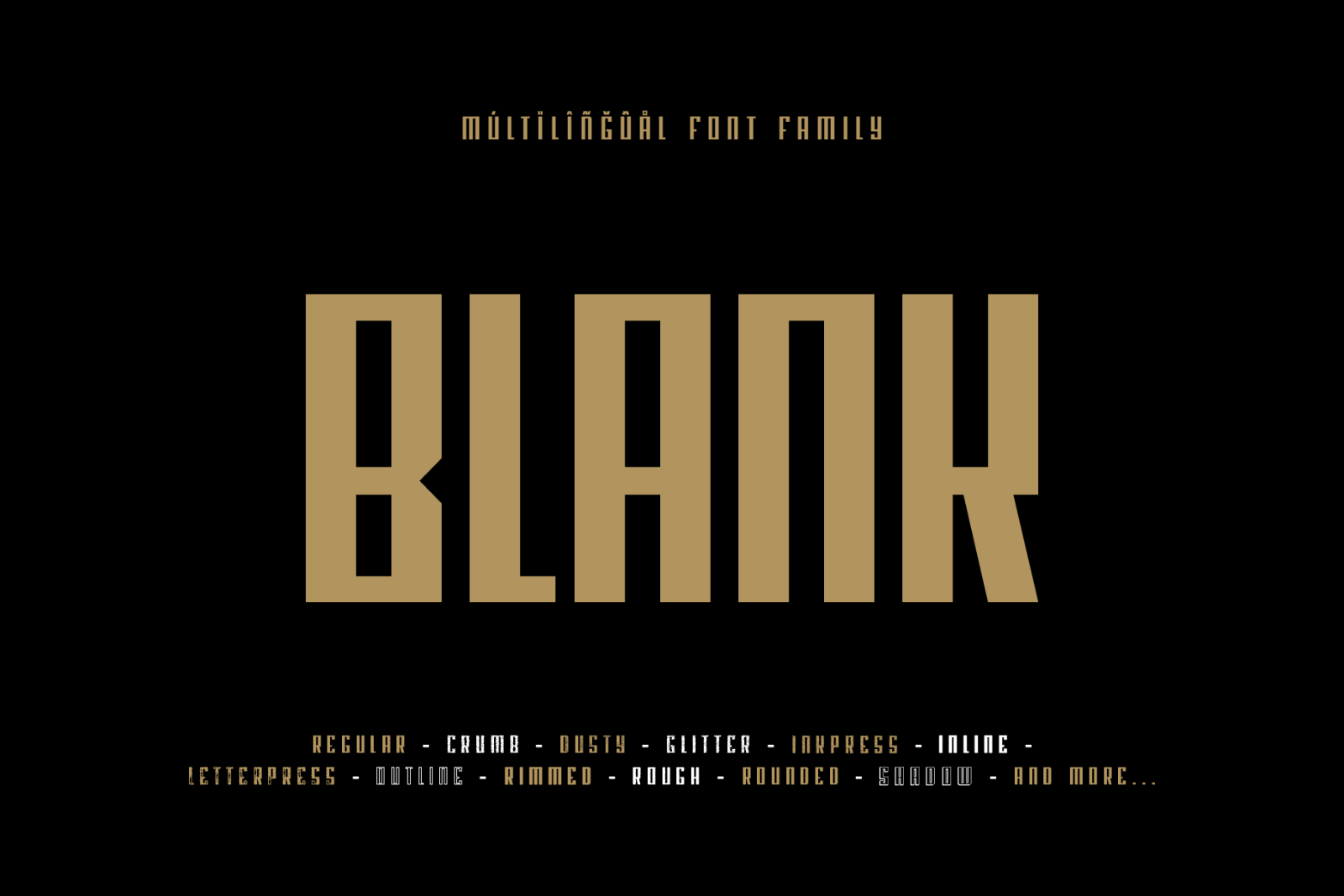 Blank - Modern Font Family - 36 Fonts