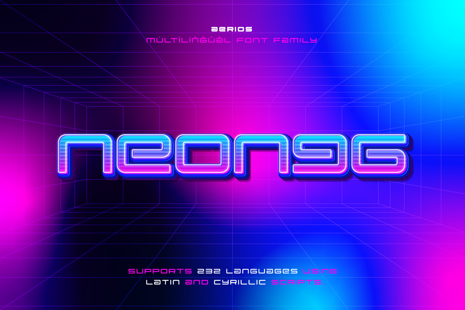 Aerios – A Futuristic Geometric Typeface