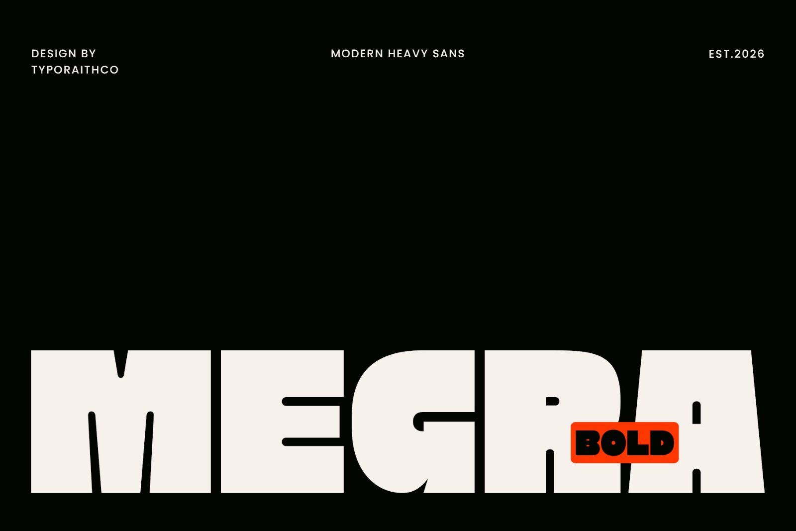 Megra | Modern Heavy Sans Serif Font