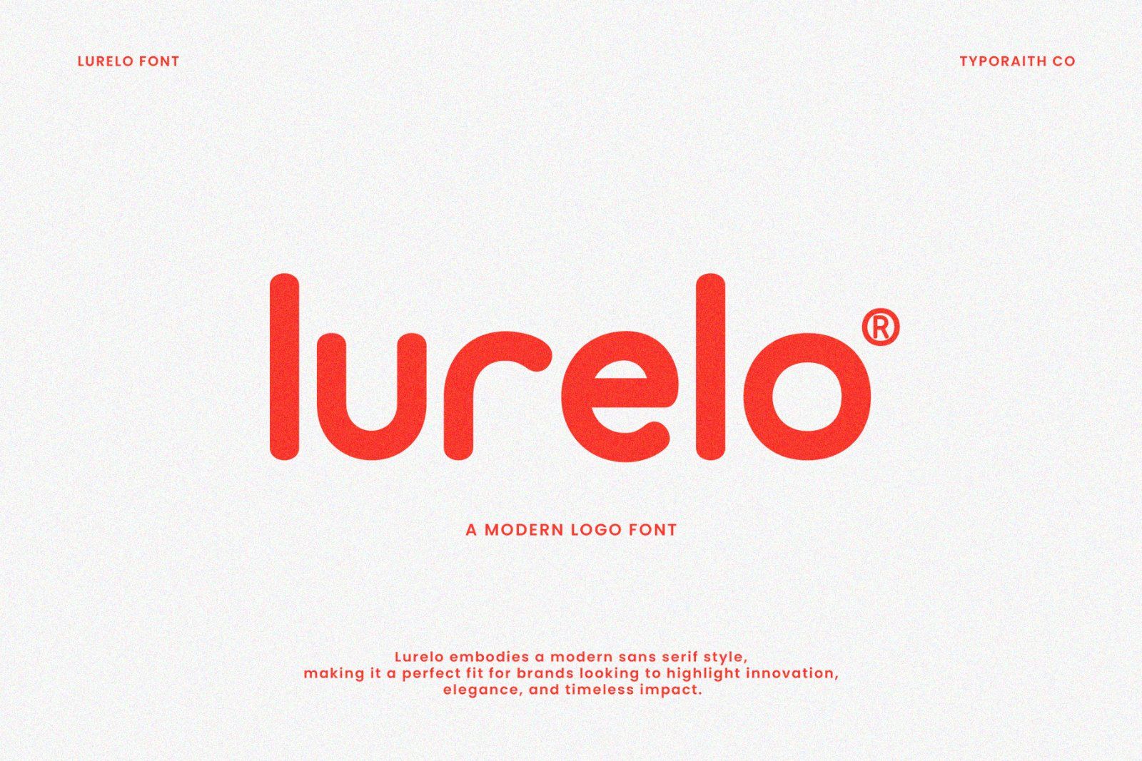 Lurelo | A Modern Logo Font