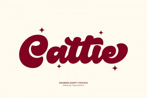 Cattie | Rounded Script Typeface
