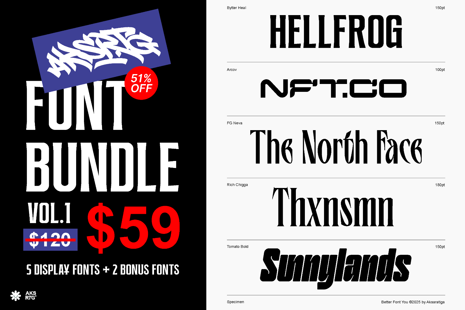 AKSRTG FONT BUNDLE VOL.1