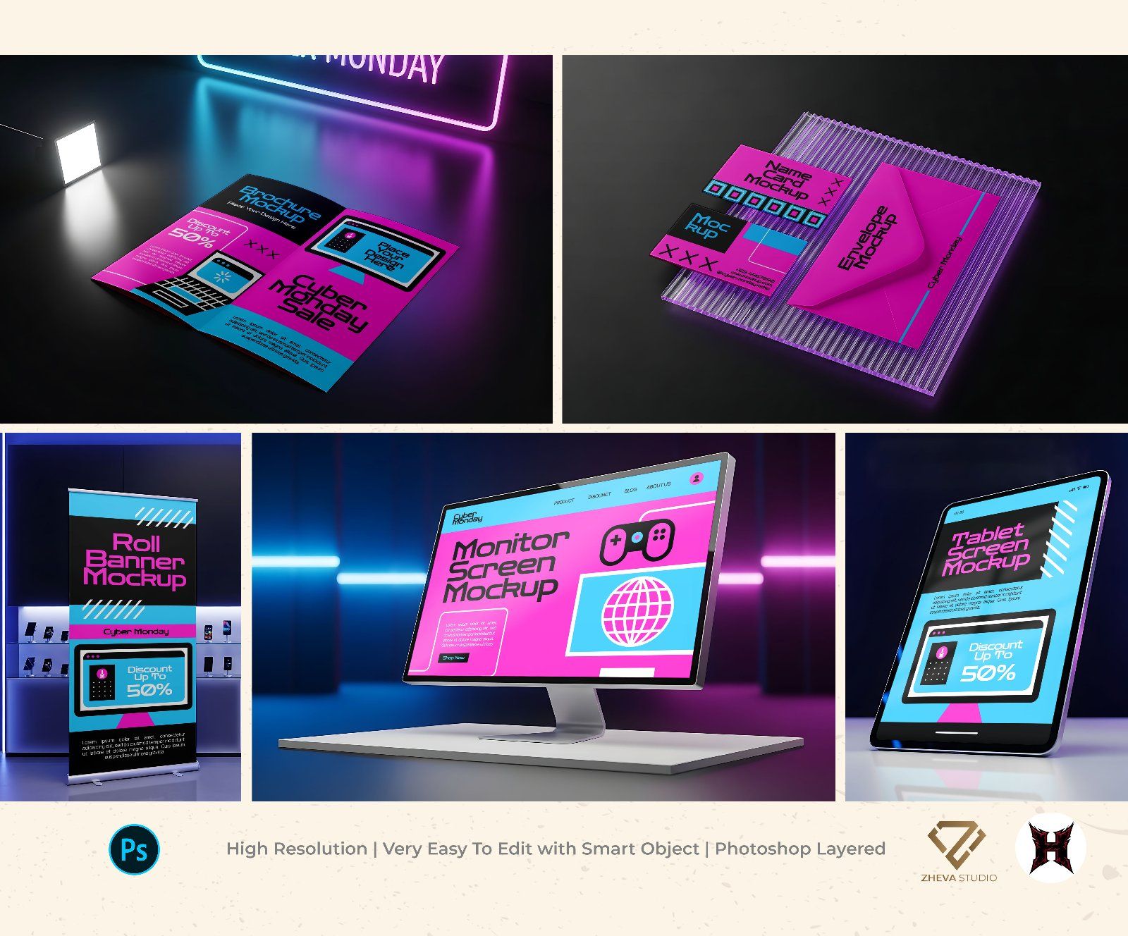 Premium Event Cyber Monday Mockup