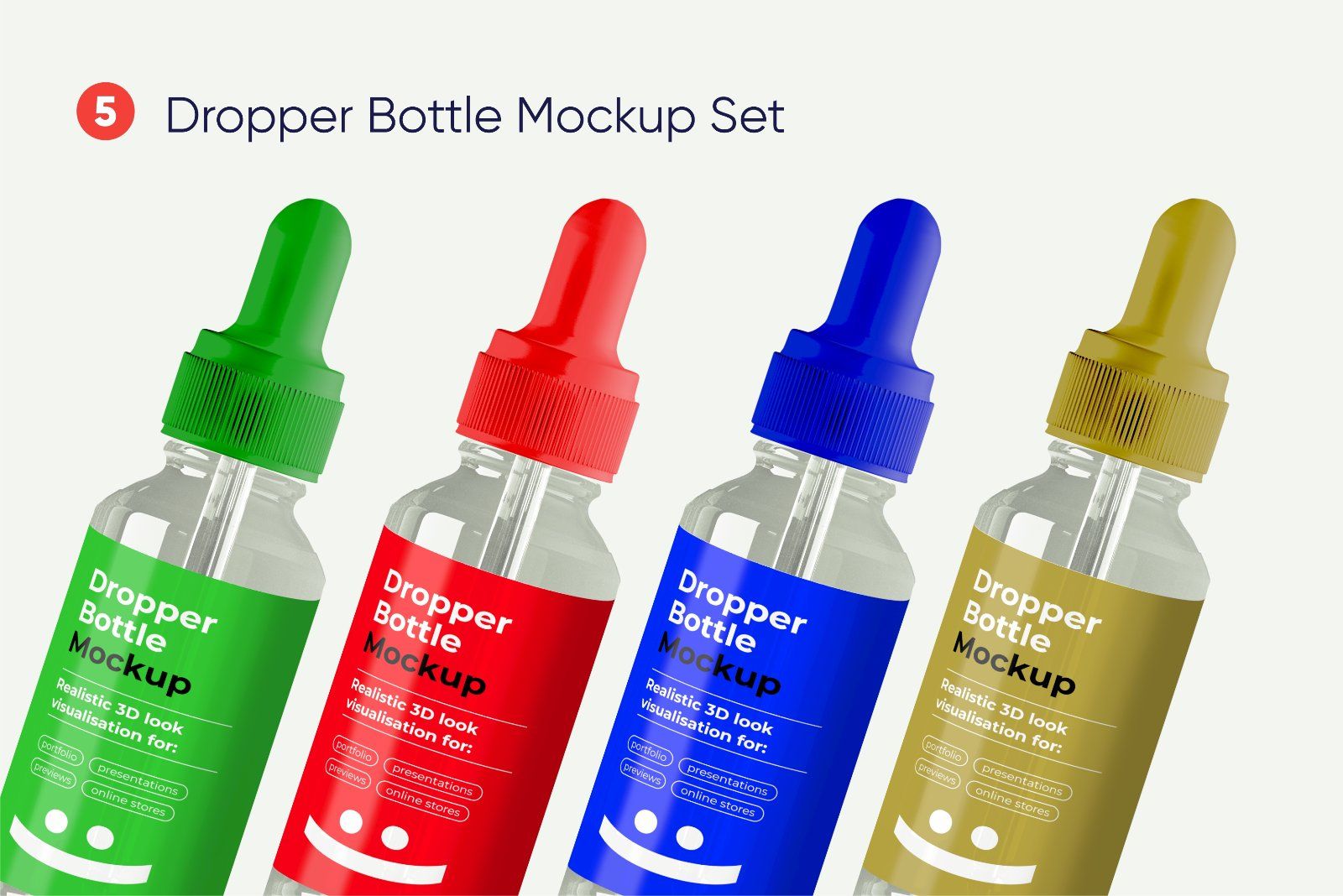 Dropper Bottle Mockup Set