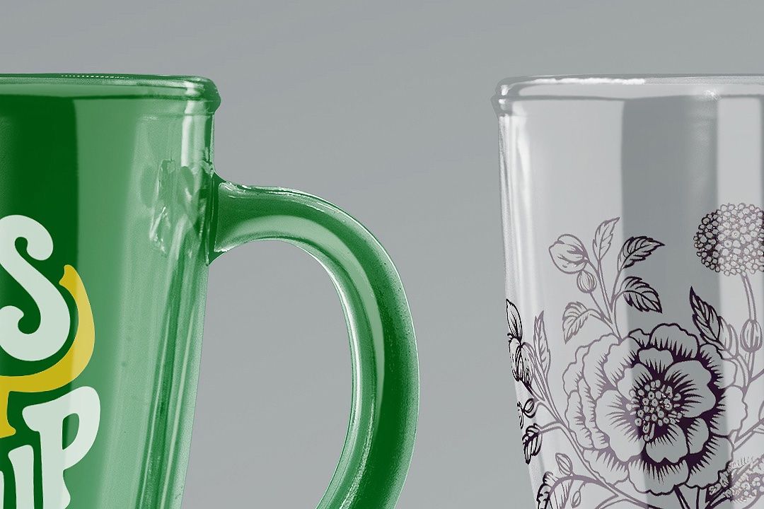 Glass Mug Mockup Set (3 Objects)
