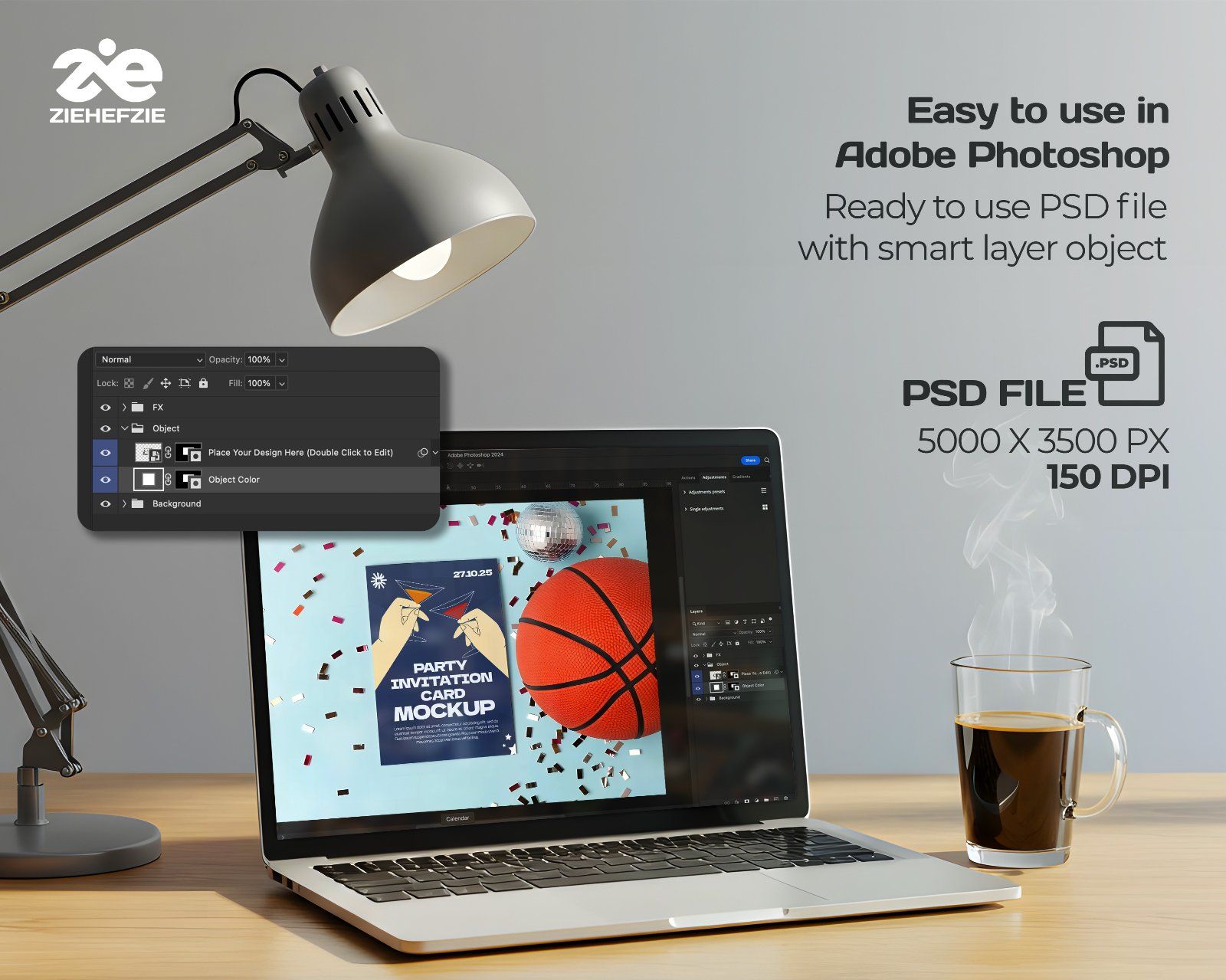 Premium Party Invitation Boy and Girl Mockup Bundle