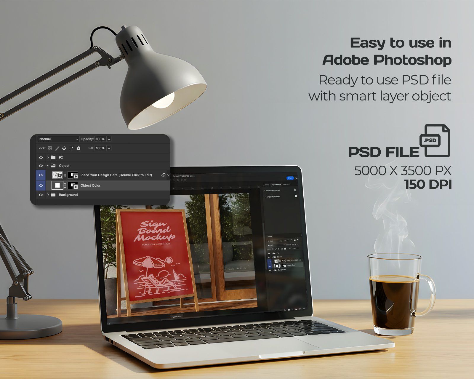 Beach Cafe Tropical PSD Set for Summer Restaurant, Juice Bar & Burger Shop