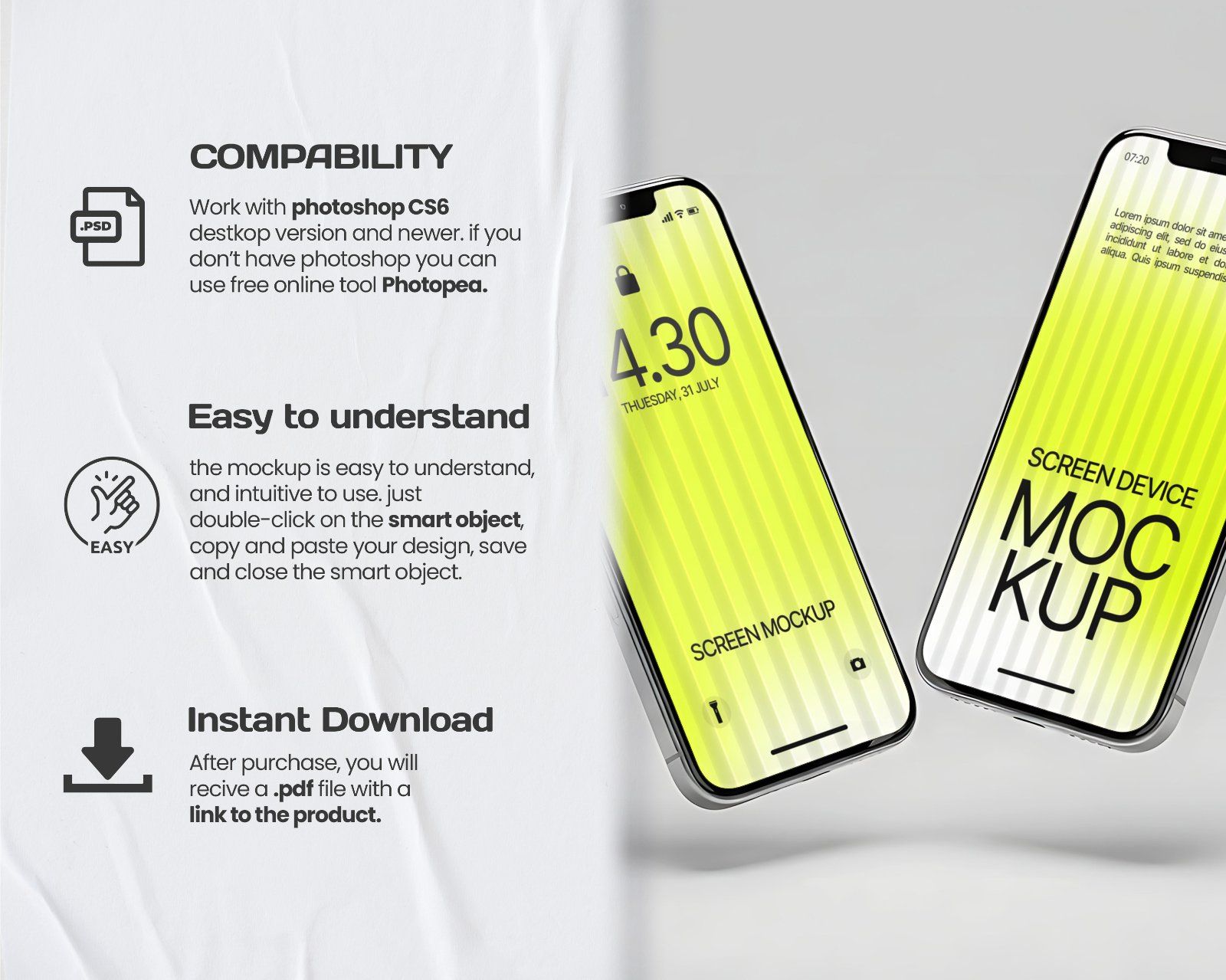 Device Screen Mockup Bundle – 20 PSD Templates for Phone, Tablet & Laptop Designs