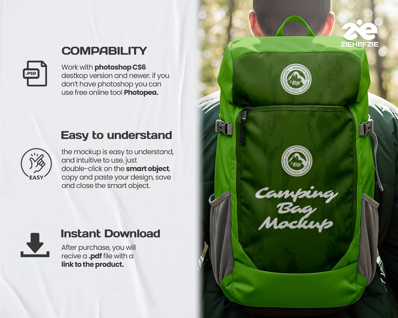 Adventure Brand Mockup Bundle – 15 PSD Templates for Outdoor & Camping Gear Design
