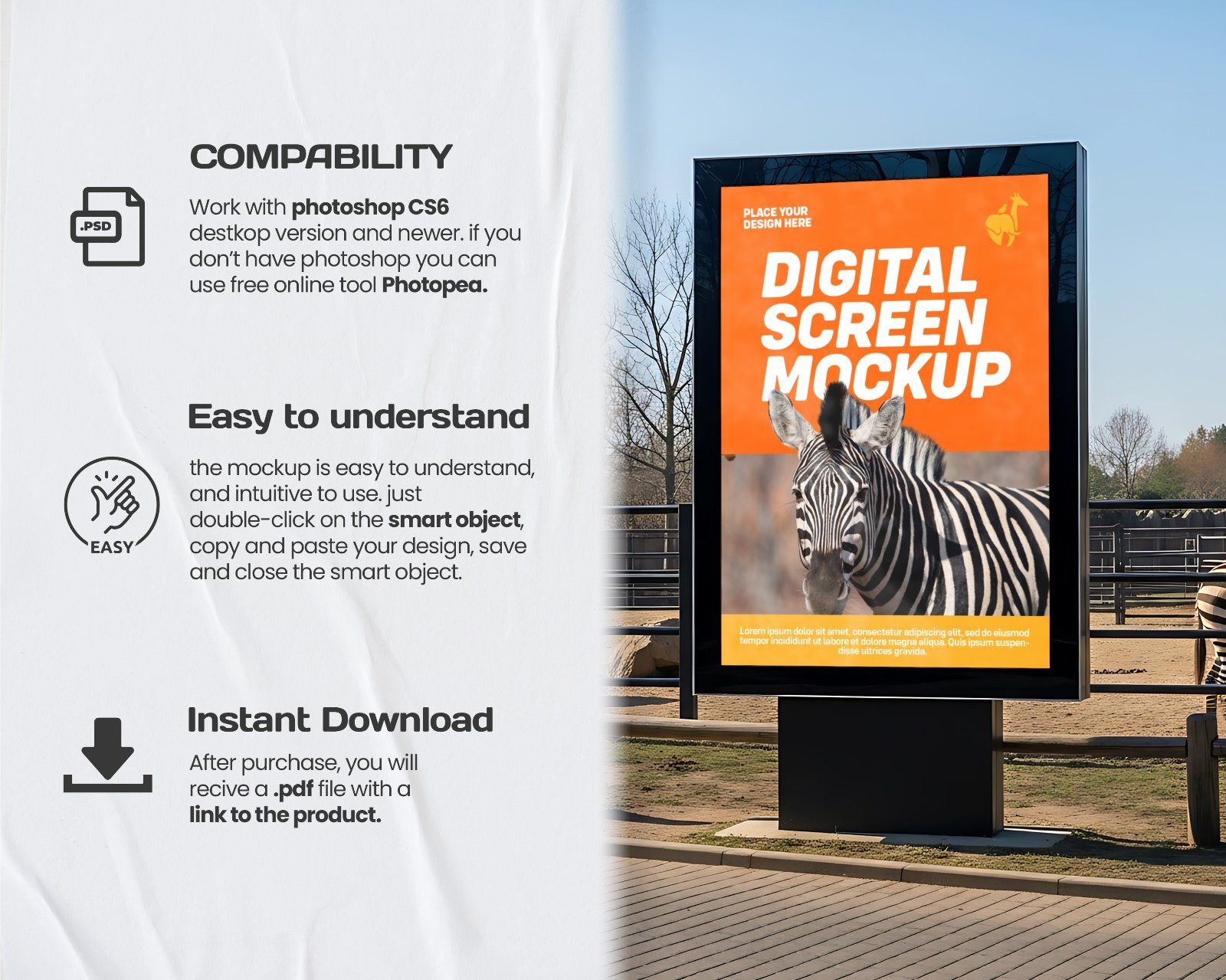 Zoo Branding Mockup Bundle – 15 PSD Templates for Wildlife Park & Animal Conservation Designs