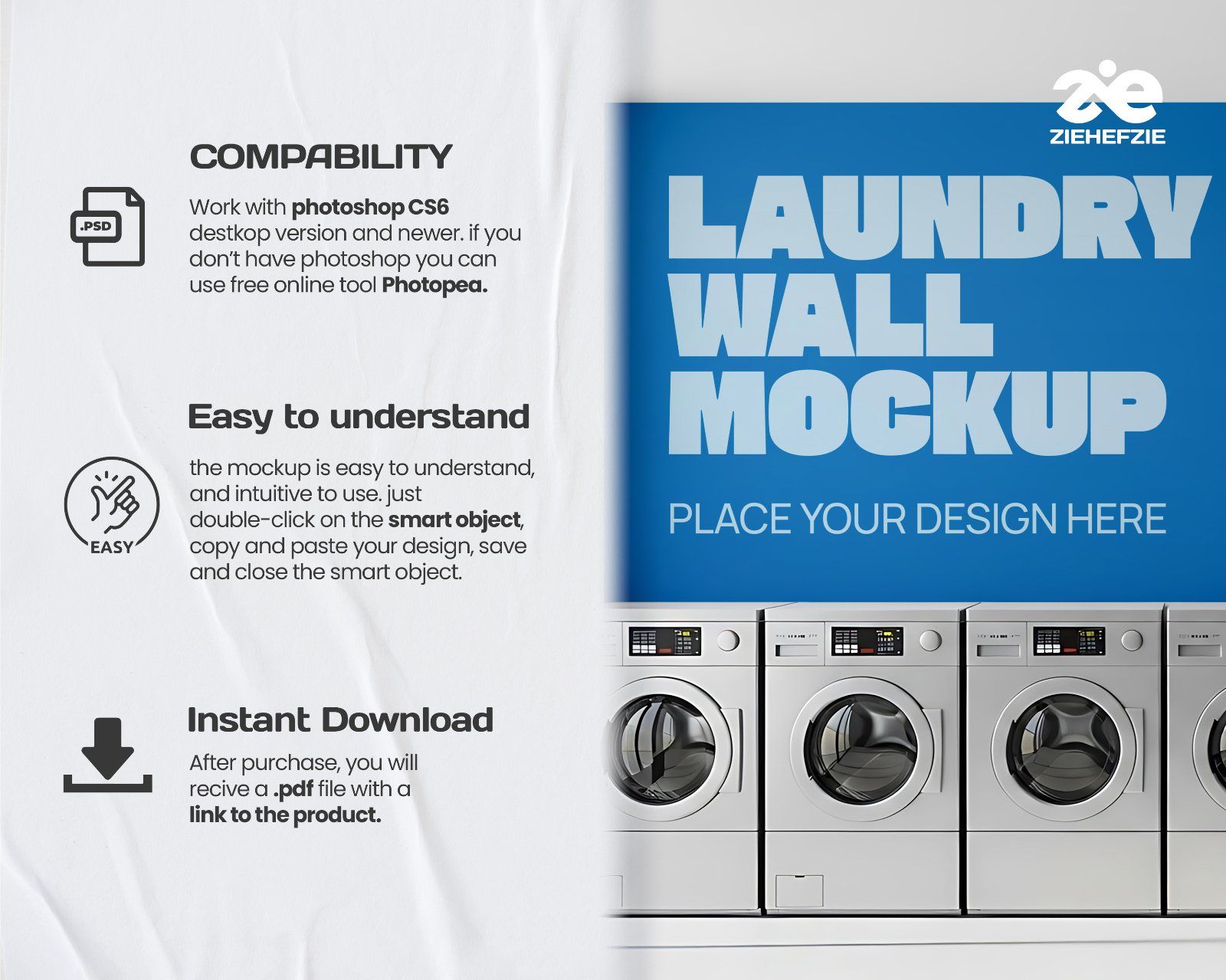Laundry Shop Mockup Bundle – 15 PSD Templates for Branding, Packaging, and Interior Display