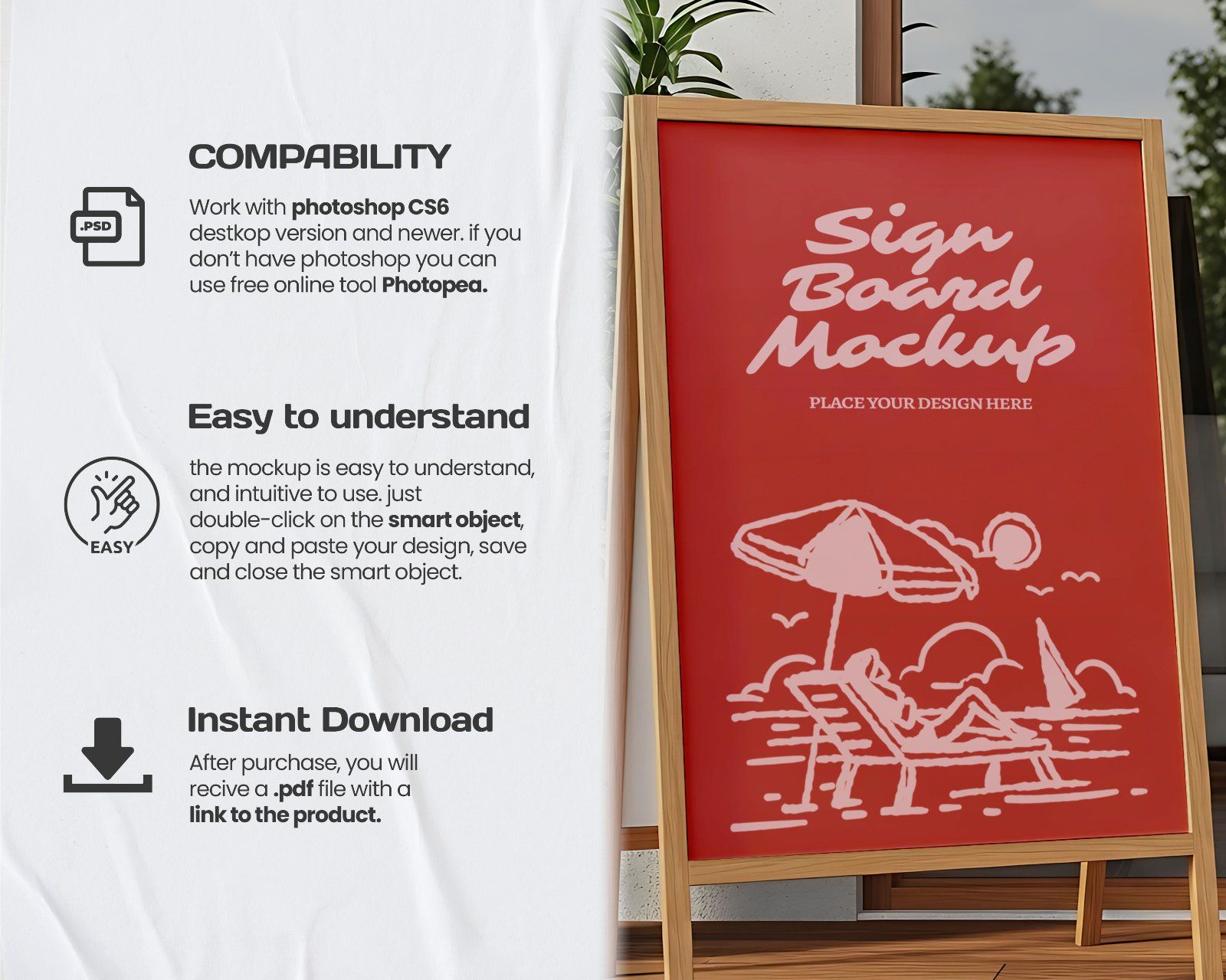 Beach Cafe Tropical PSD Set for Summer Restaurant, Juice Bar & Burger Shop