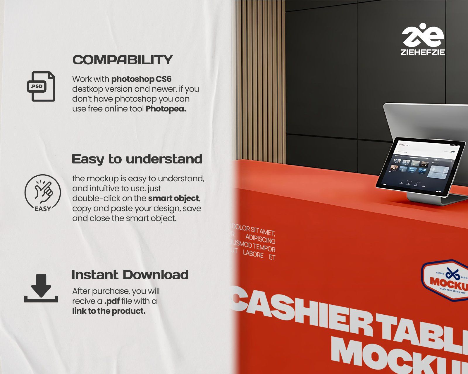 Barbershop Mockup Bundle – 15 Premium PSD for Barber Branding & Grooming Products