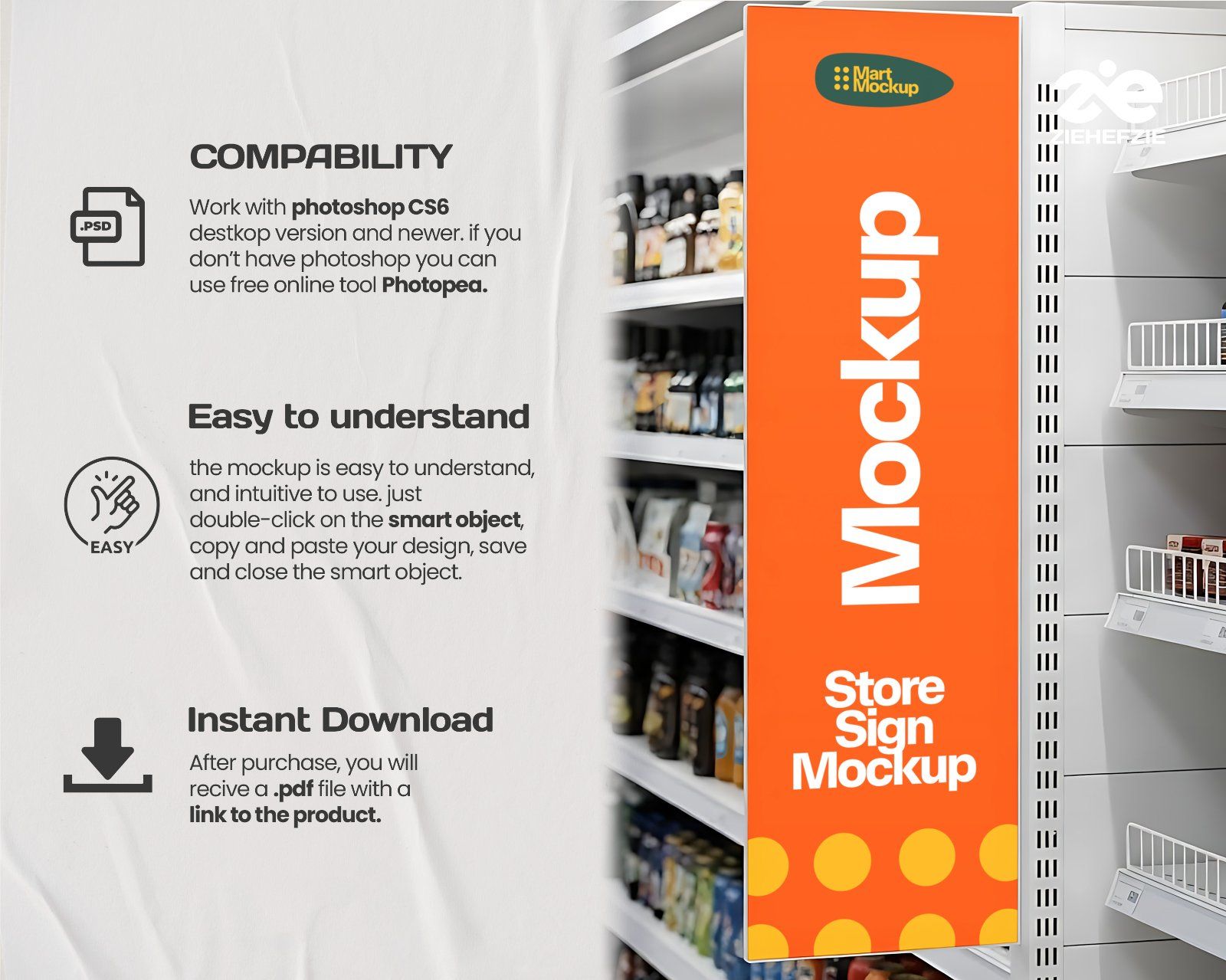 Minimarket 24-Hour Mockup Bundle – 15 PSD Mockup Retail Branding PSD Mockups