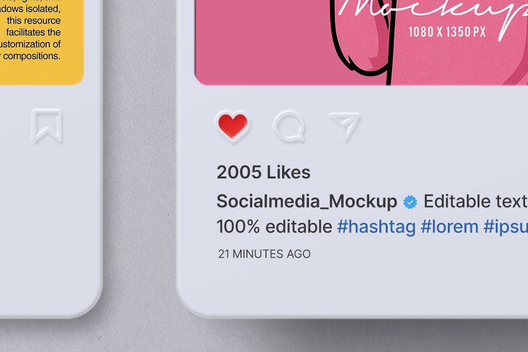 Instagram Post Mockup – Social Media (9 Objects)