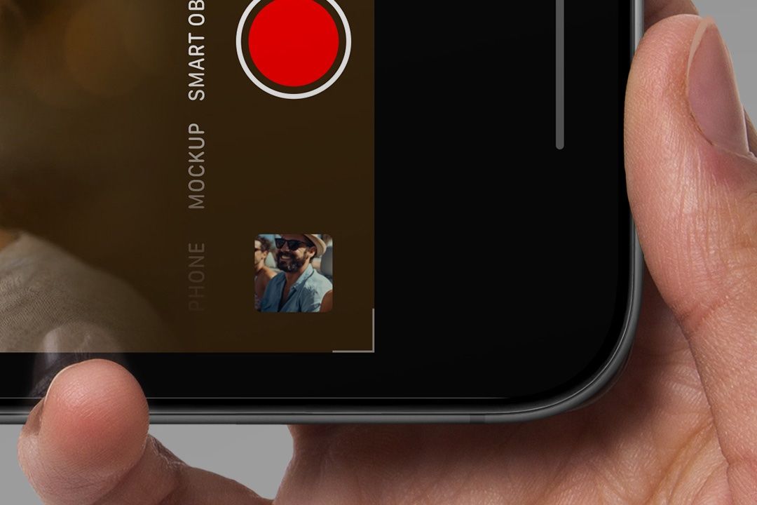 iPhone Mockup - Hands Holding Horizontal Phone