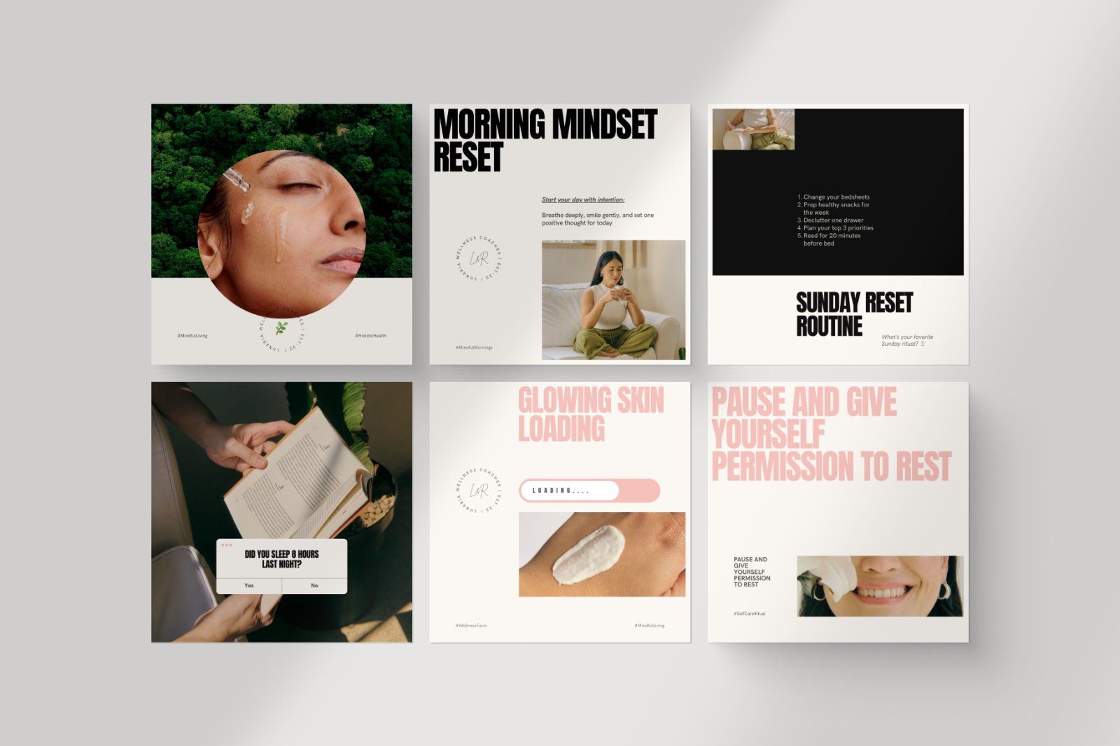 Bold Wellness Social Media Pack – Canva