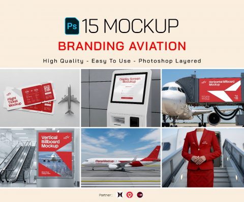 Premium Branding Aviation Mockup