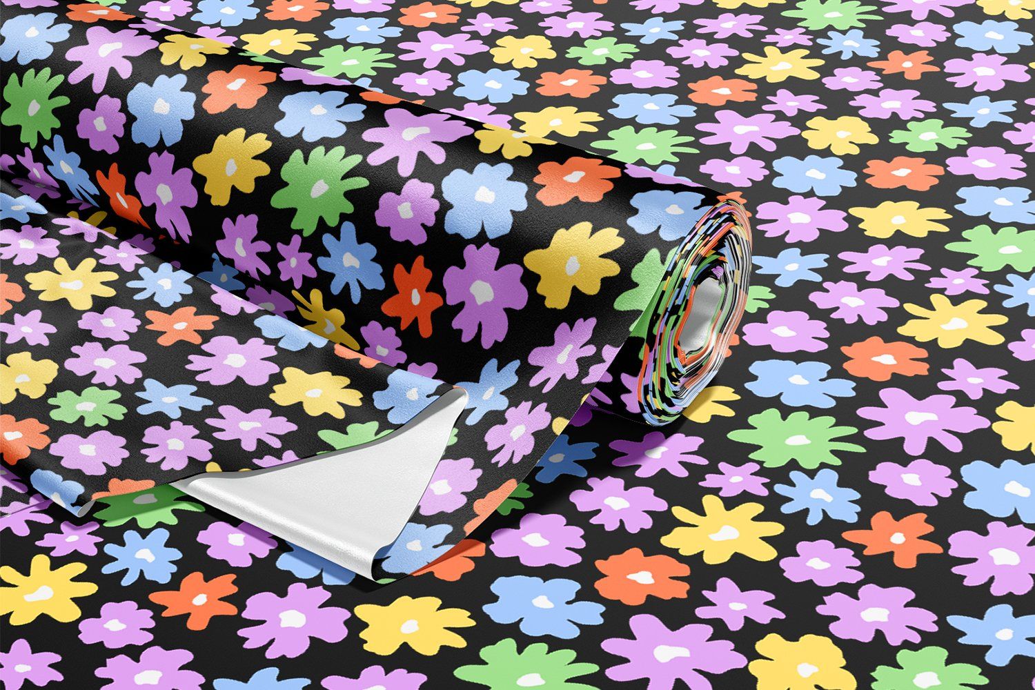 Groovy Flowers Seamless Pattern