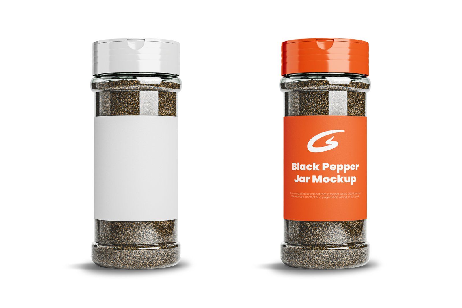 Black Pepper Jar Mockup