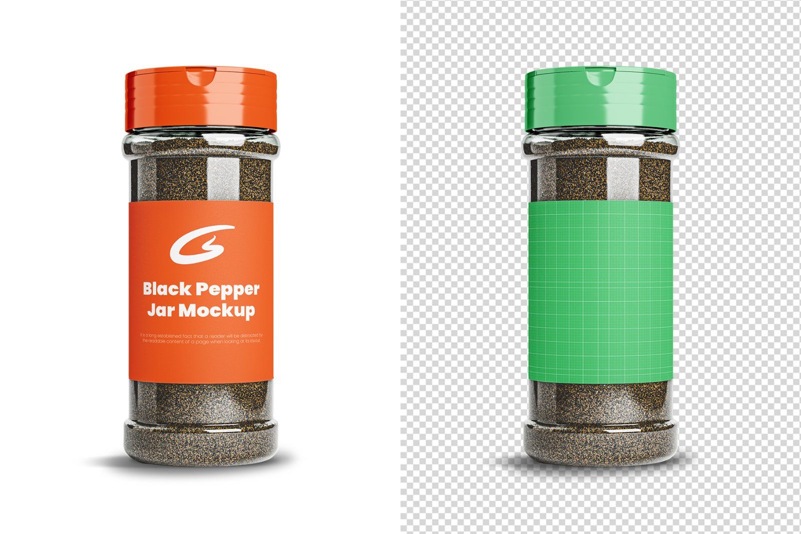 Black Pepper Jar Mockup