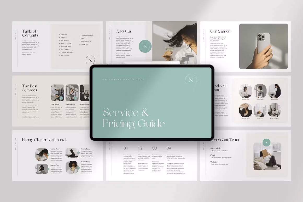 Service and Pricing Guide Canva