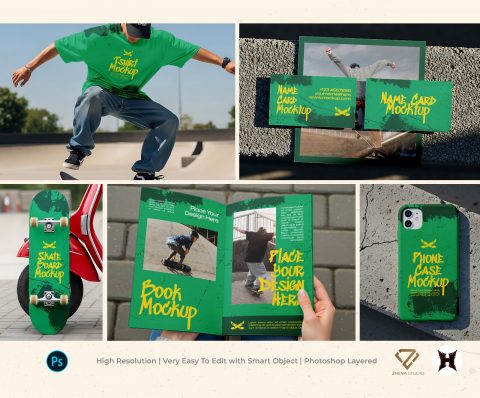 Premium Skateboard Sport Mockup