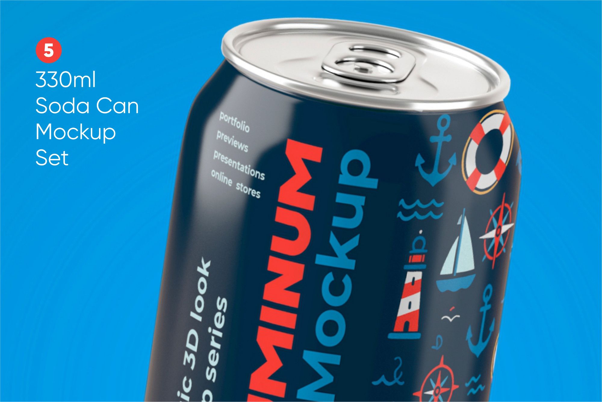 330ml Aluminum Can Mockup Set